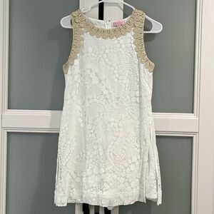 Lilly Pulitzer White Lace/Gold Romper